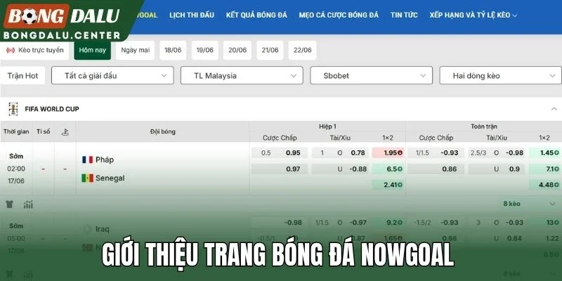 Giới thiệu trang bóng đá Nowgoal 
