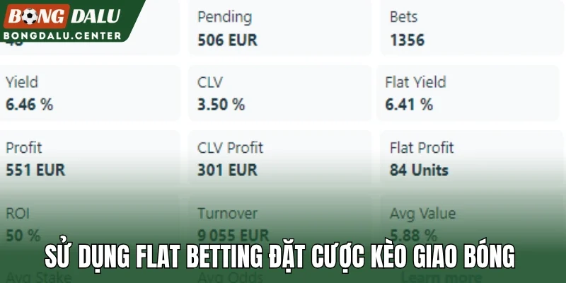 Sử dụng Flat Betting đặt cược kèo giao bóng 