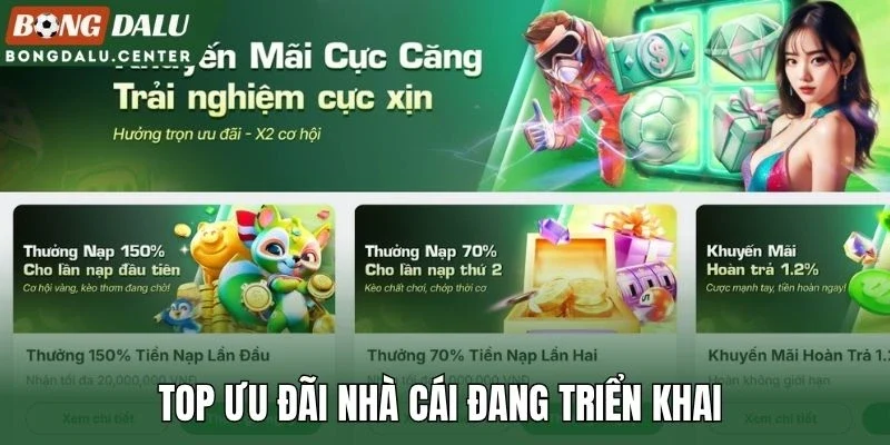 Top ưu đãi nhà cái đang triển khai 